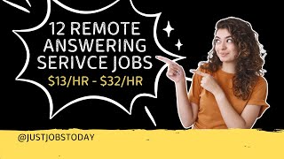 12 Remote Answering Service Jobs from Home #wfh #remotejobs 2025