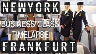 Lufthansa A380 Business Class Timelapse [8h] New York-Frankfurt [JFK-FRA]