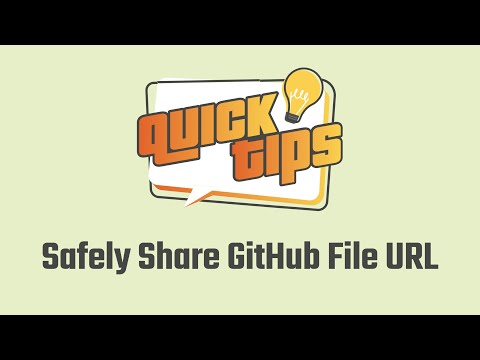 Safely Share a File URL on GitHub