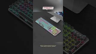 Steampunk Mechanical Keyboard and Mouse Set – 87-Key Retro USB Gaming Combo with Multi-Function Knob