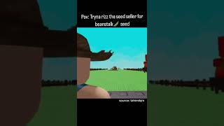 pov: trying to rizz the seed shop seller in grow a garden #fyp #viralvideo #roblox