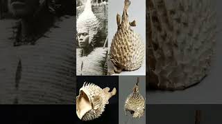 Warrior Helmets of Kiribati #Warriors #CulturalHeritage #TeBarantauti #HedgehogFish #traditional