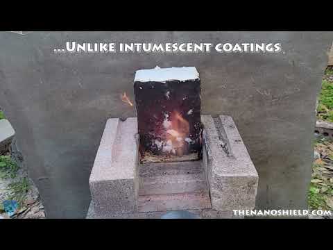 NanoTech Fireproof Coating  Protecting a Cardboard Box