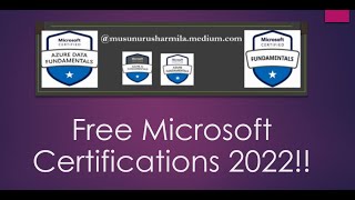 @MicrosoftAzure  Free Microsoft Azure Certification 2022!!