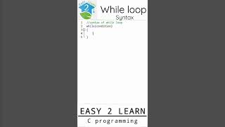 while loop♾️ syntax | c programming | #shorts #cprogramming #clanguage