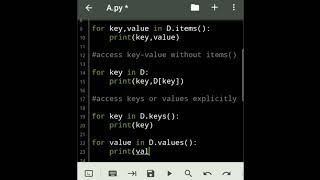 #Iterate over a #dictionary in #multiple ways using #for #loop in #Python