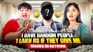 Asking Stranger For Money,Then Giving Them 100x Of What They Give !! Unexpected Reaction😡