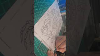【タトゥーメイキング】アメリカントラディショナル#7 part1 | TATTOO FLASH DRAWING #Shorts