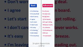 Basic VS Advanced English | English Speaking Practice | Learn English