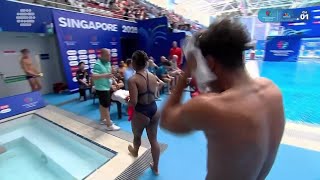 China duo edge North Koreans by 0.06 points to win mixed 10m synchro GOLD! | World Aquatics 2025