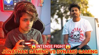 🤯 @JONATHANGAMINGYT vs @DynamoGaming INTENSE FIGHT 😱 #jonathangaming #dynamolive #bgmi #shorts