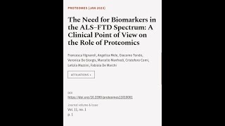 The Need for Biomarkers in the ALS–FTD Spectrum: A Clinical Point of View on the Role... | RTCL.TV