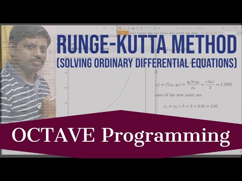 GNU OCTAVE / MATLAB Program | Solution of ODEs by Runge-Kutta Method