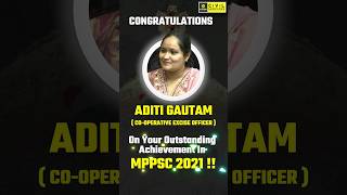 MPPSC 2021 Topper | Aditi Gautam CO-Operative Excise Officer #mppsctopper #mppscresult2021