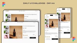 Daily UI Challenge | Day 012  Skincare Product UI | Mobile & Desktop Design