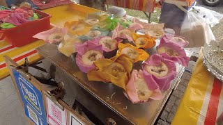 Malaysia Street Food ~ Danau Kota #6 ~ Crispy Fried Banana ~ Layer Cake~ Putu Piring ~ Mini Cakoi