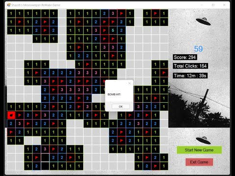 MineSweeper Desktop Game Made in C# Programming Language!!!