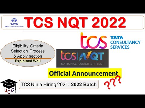 TCS NQT 2022 Registration | Eligibility Criteria | 2022 Batch | TCS Ninja Hiring YOP 2022