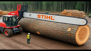 Extreme Tree Cutting Machines in Action | Giant Chainsaws & Stump Crushers