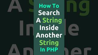 How To Search A String Inside Another String In PHP #shorts #php #tutorial #code PHP strstr Function