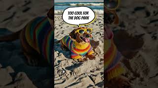 Pet style: adorable dog in a goofy outfit! #dogsoftiktok #DogMemes #PetHumor #FunnyPet #FunnyDog