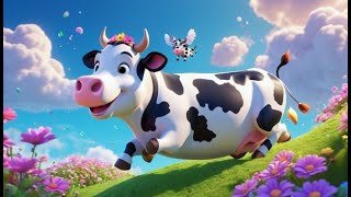 The Flying Cow and the Moon | Magical Bedtime Song for Toddlers | Whimsical Animal Nursery Rhyme