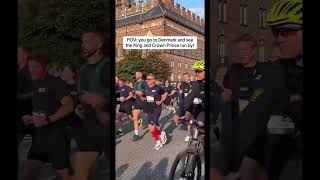 King Frederik X and Crown Prince Christian running the Royal Run 10k in Copenhagen