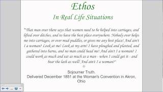 Rhetoric (Ethos, Logos, and Pathos) - English 2A, Unit 3
