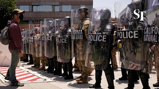 US Marines arrive in LA on Trump's orders as protests persist