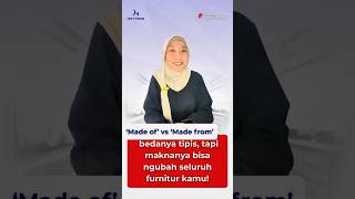 Made of Vs Made from #belajarbahasainggris #englishtips #englishslang #speakenglishwithconfidence