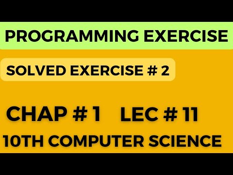 Class 10 computer chapter 1 programming exercise | programming exercise chapter 1