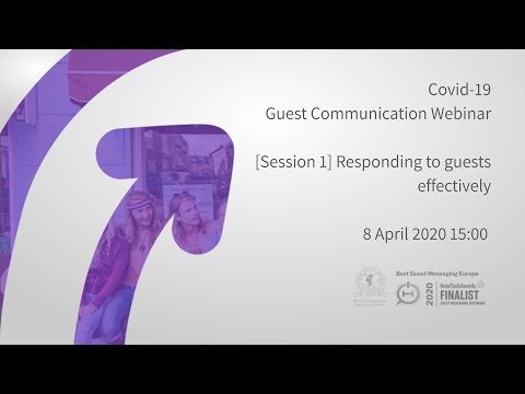 Covid-19 Guest Communications series [webinar 1] Responding to guests effectively