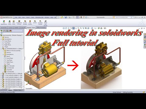 Image rendering in solidworks/How to render a image in solidoworks.