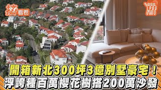 開箱新北300坪3億別墅豪宅！浮誇種百萬櫻花樹搭200萬沙發｜TVBS新聞｜擠看看