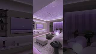 LED lamp with colorful color-changing living room ceiling intelligent remote control ambient lamp
