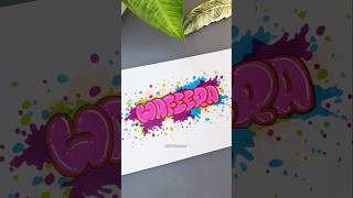 Bubble Letters Name! #art #tutorial #howto #shorts