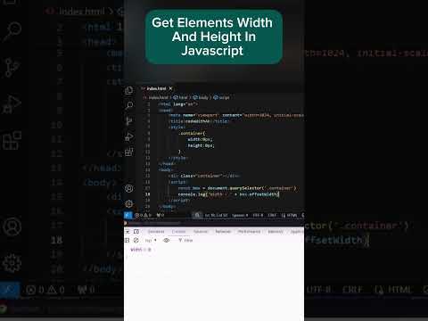 How to get Element's height and width in javascript || Javascript Tips #javascript #shorts