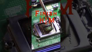 CPU Socket VS Chisel | #tech #satisfying #techhumor #mortalkombat #streetfighter