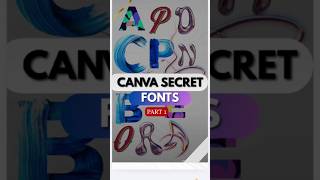 Canva secret font You didn't know about!🔥|You must try!!