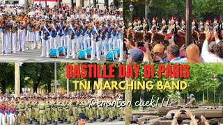 Our Indonesian National Armed Forces marching band in Paris, but the audience was indifferent, pr...