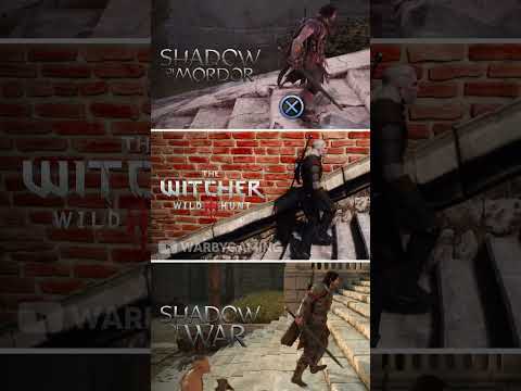 The Witcher 3 vs Shadow of Mordor vs Shadow of War | Stairs Physics