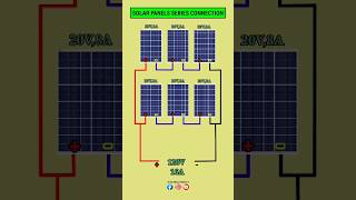 Solar Panels Series Connection | Solar Panels Wiring Diagram #shortsfeed #electrical #shorts