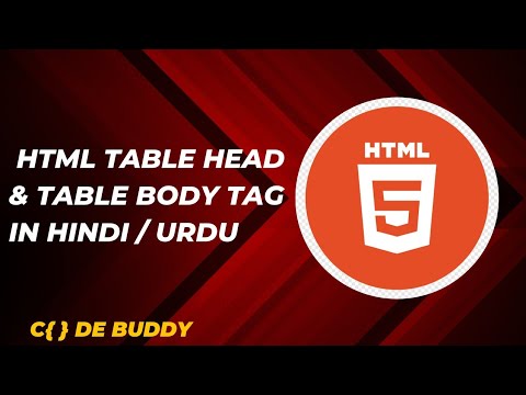 HTML Table Tag Tutorial in Hindi / Urdu - Part III