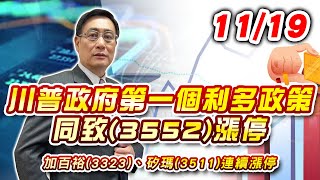 2024/11/19 同致漲停，加百裕、矽瑪連續漲停 | 何文高分析師 股市獲利王