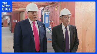 トランプ大統領がFRB本部を異例の訪問「金利が最後の小さな障害」視察中も持論主張　政策金利引き下げめぐり対立しているパウエル議長と視察｜TBS NEWS DIG
