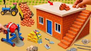 Lightning Hits Pole - DIY Mini House Building with Bricks and Cement Construction Science Project