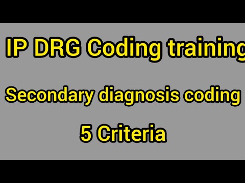 IP DRG Coding training | Secondary diagnosis criteria | UHDDS Guidelines