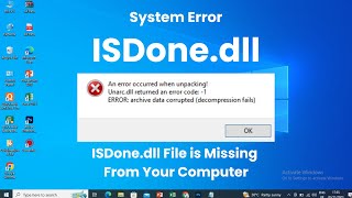 How To Fix ISDone.dll Error? #isdonedll #error #errors #dll #dlldownload #windows #system