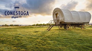 Luxury Glamping in Conestoga Covered Wagons and Shower Houses