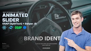 🚀 Create Animated Vertical Slider with Swiper.js + GSAP SplitText 🎬 | Tailwind CSS UI 🔥